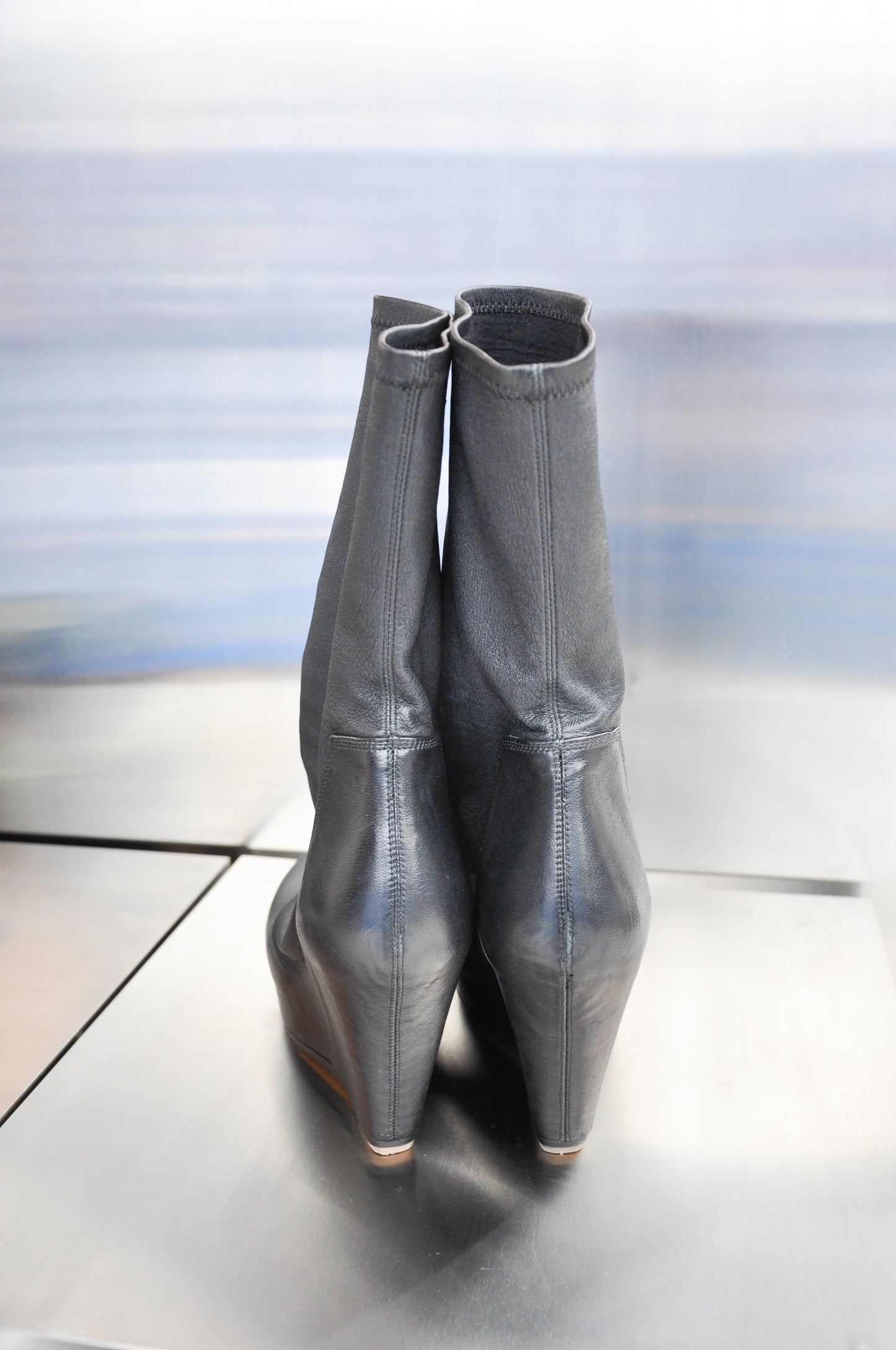 Rick Owens Wedge Boots - black