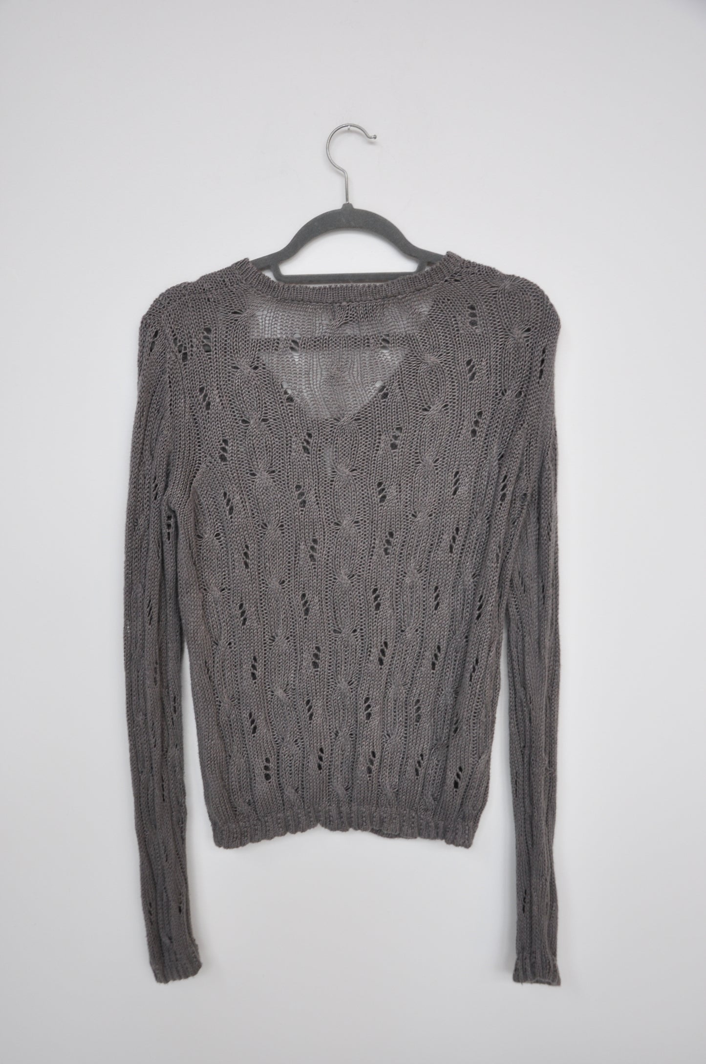 Standard Issue Crochet Cardigan - grey