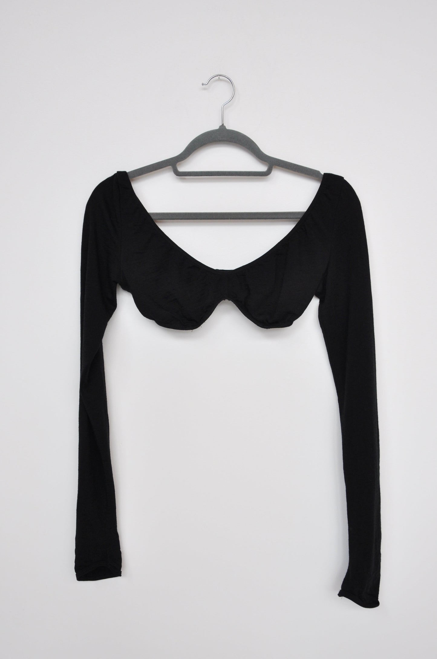 Rachel Mills Long Sleeve Bralette - black
