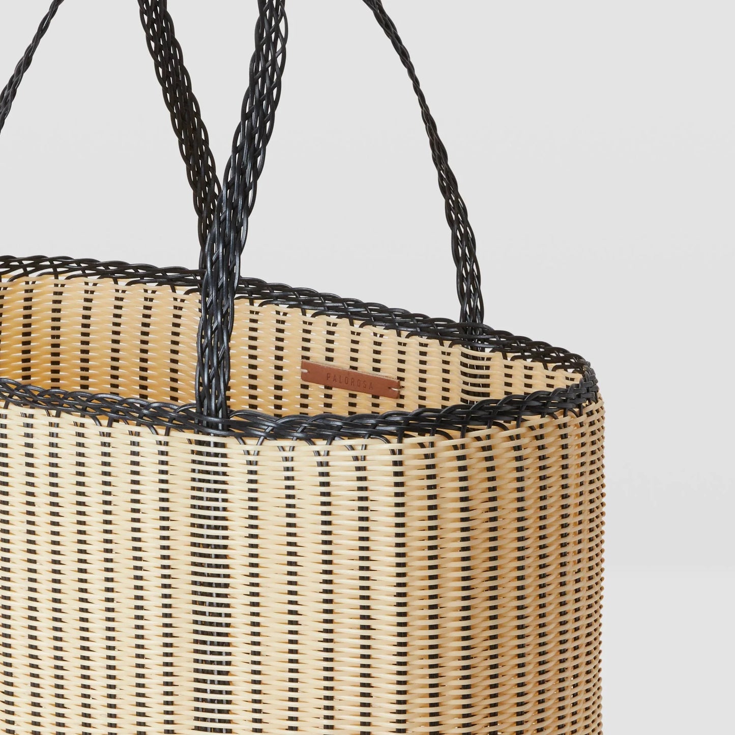 Edge Tote Medium in Black & Cream