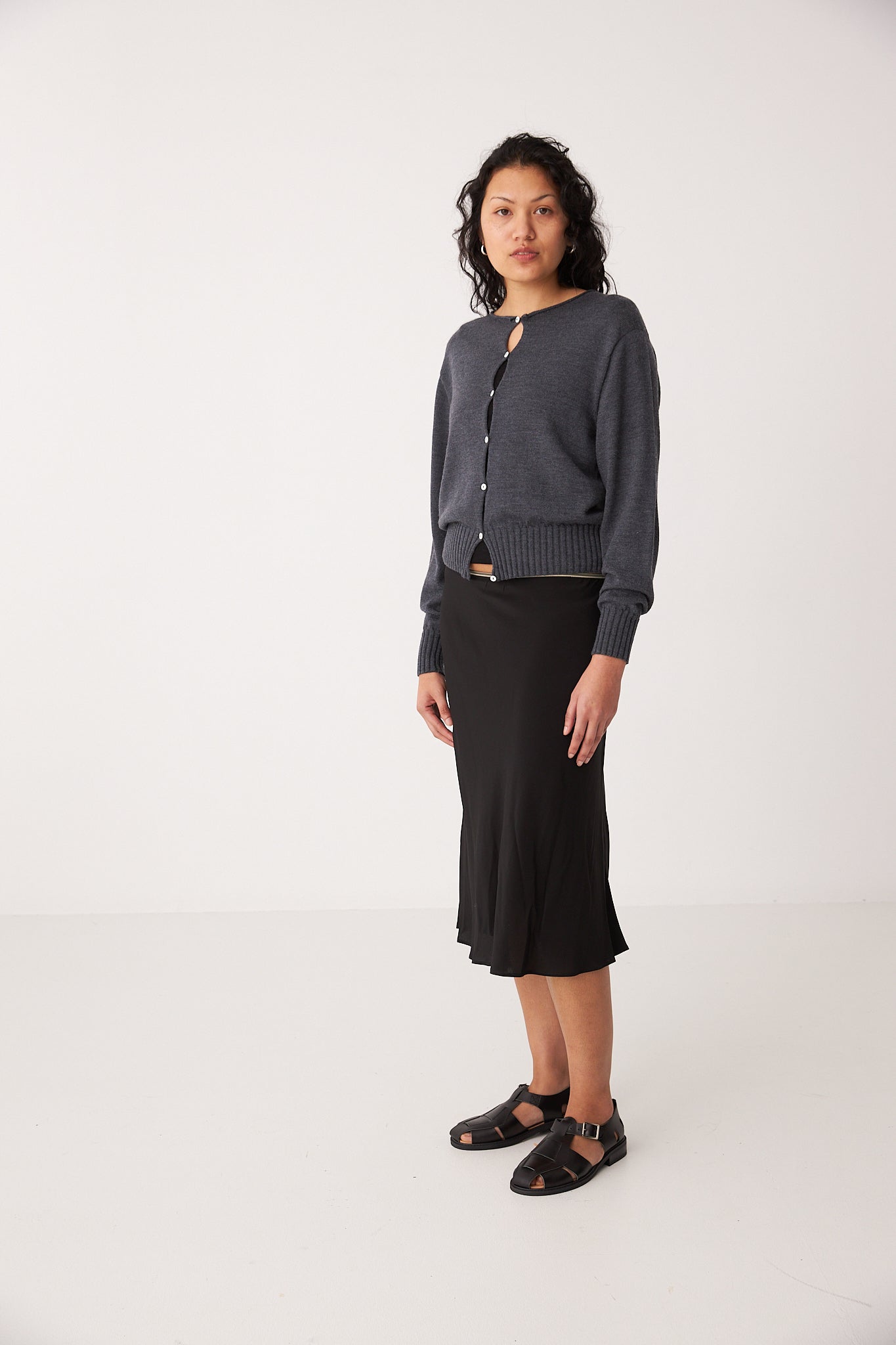Anni Cardigan in Shadow Grey