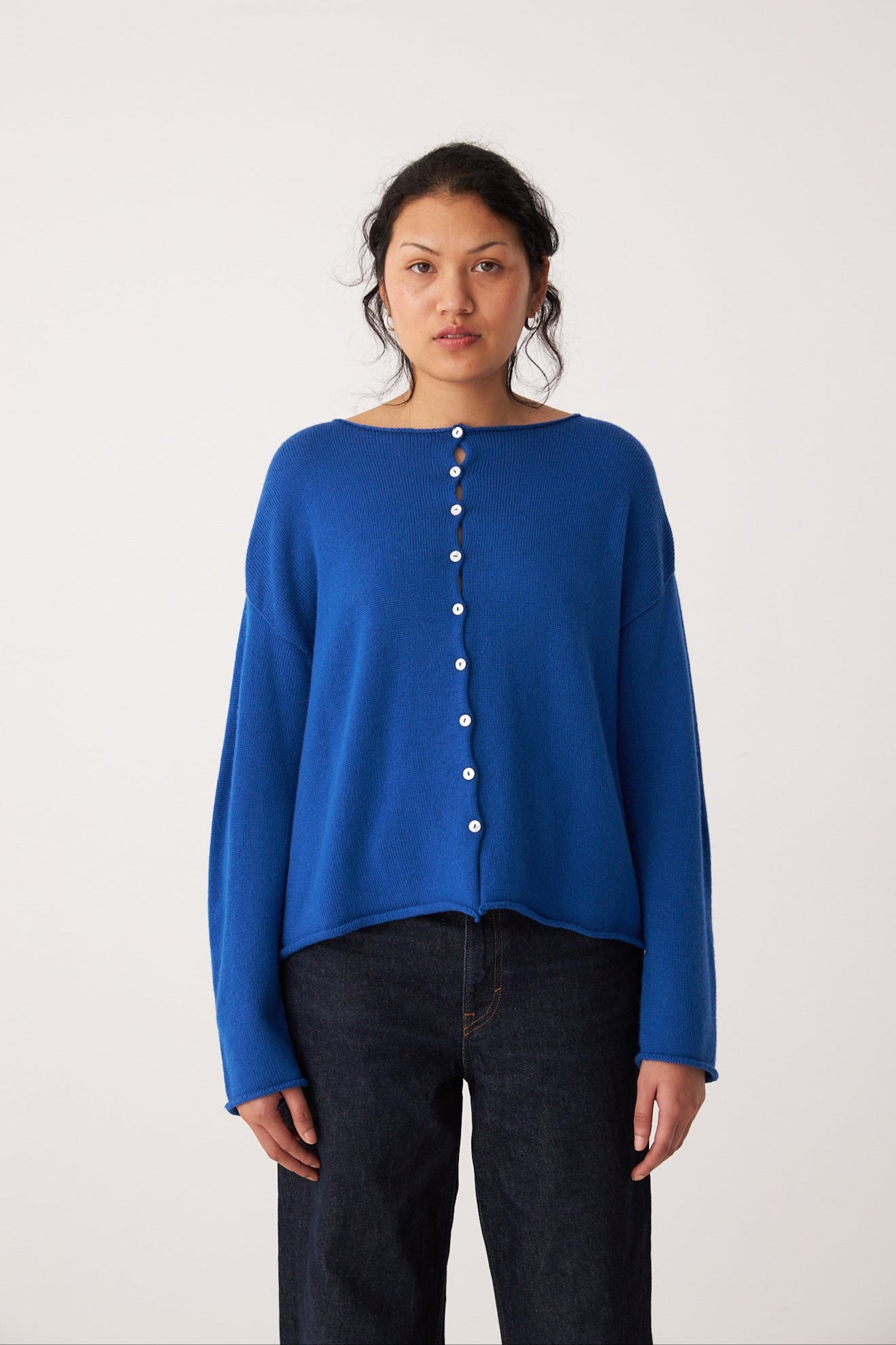 Doll's Reversible Cardigan in Azure
