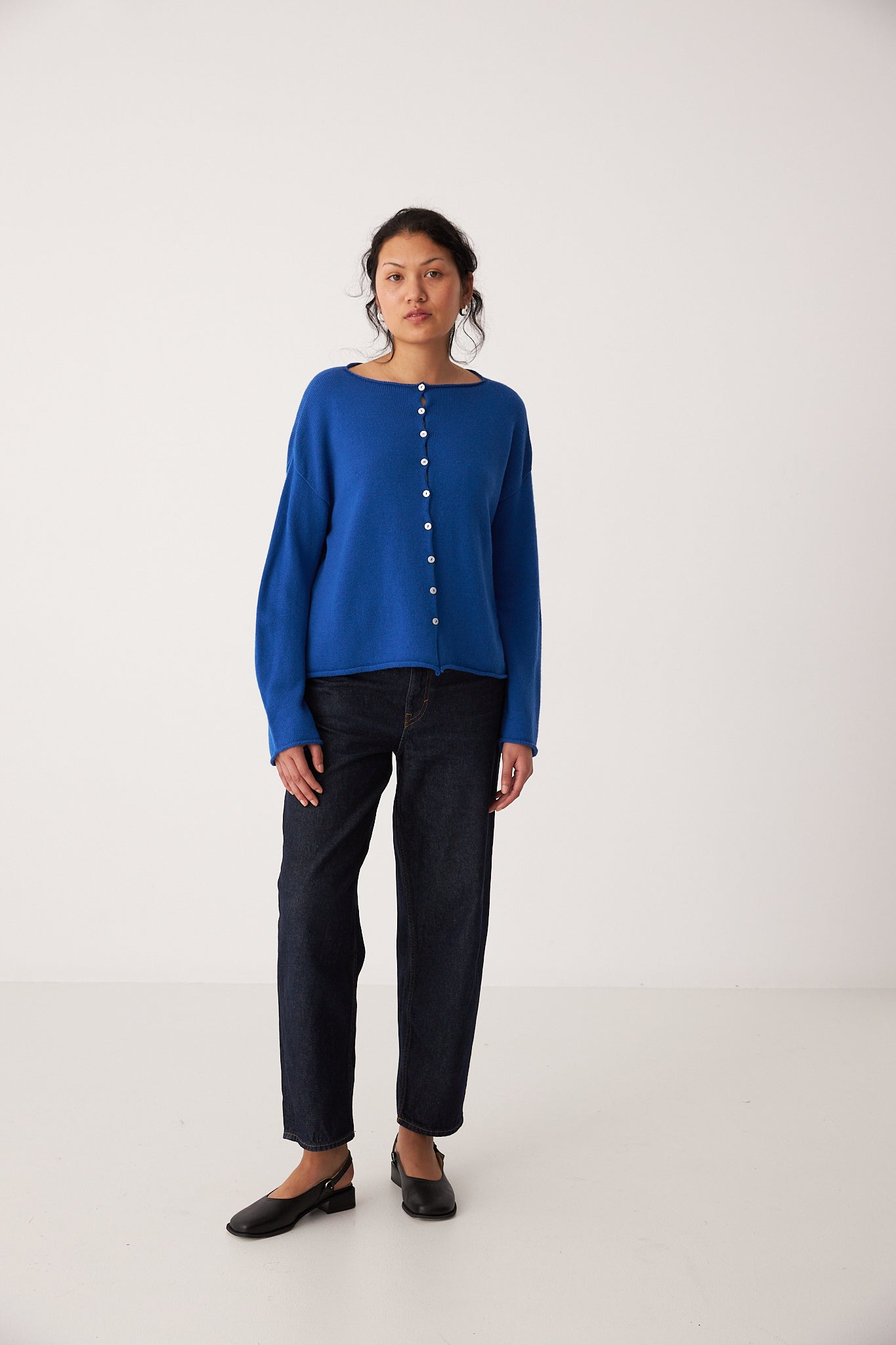 Doll's Reversible Cardigan in Azure
