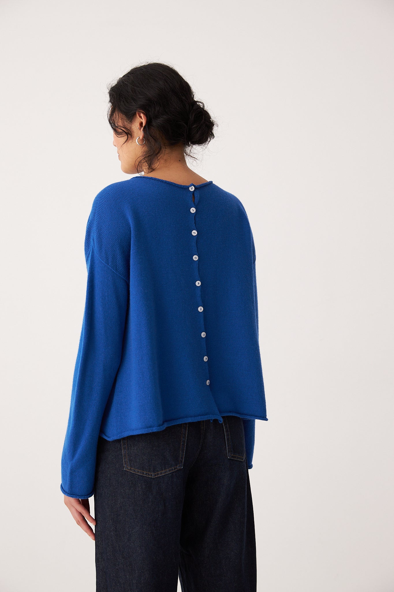 Doll's Reversible Cardigan in Azure
