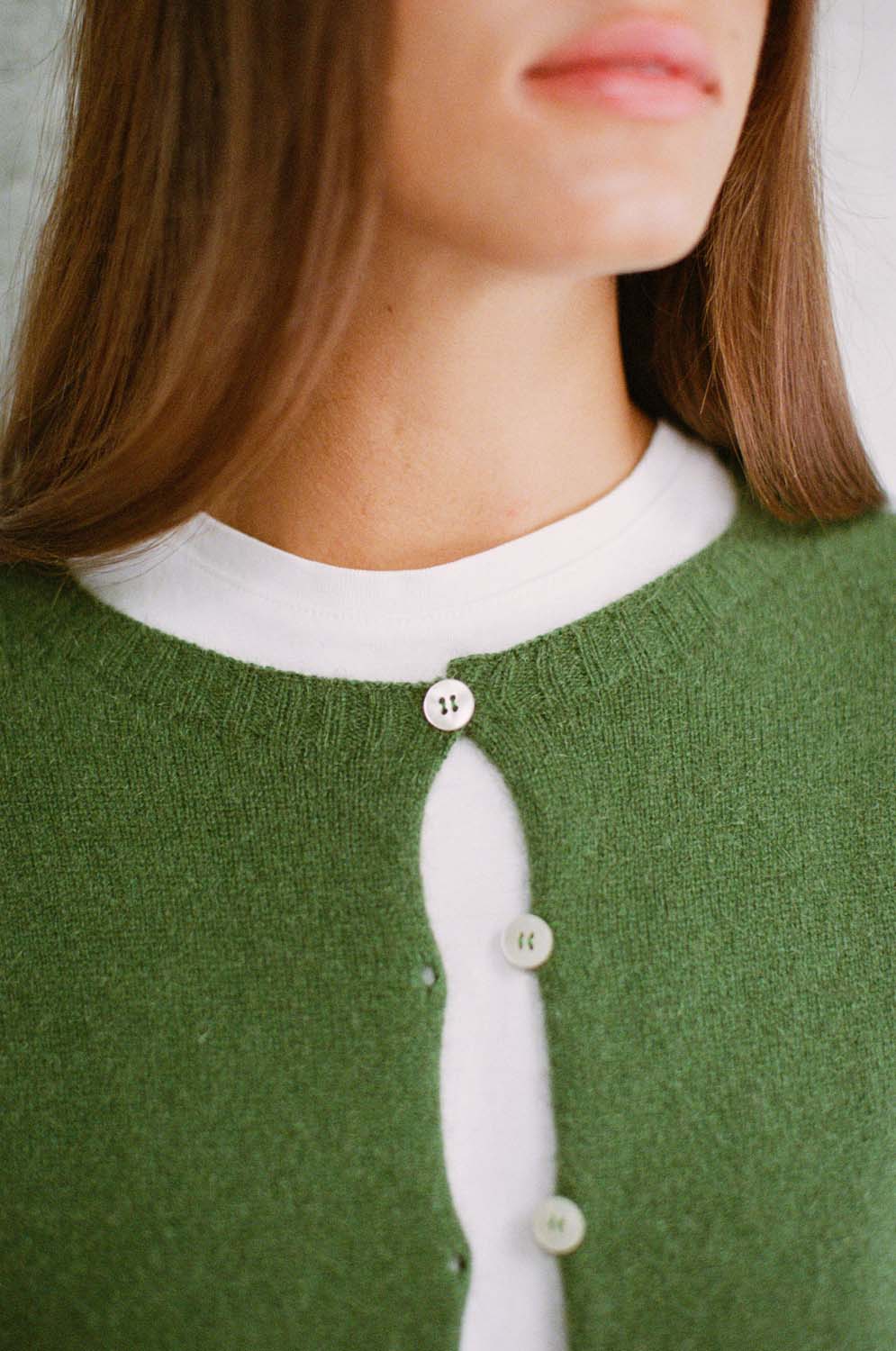 Dusk Cardigan in Herb Green