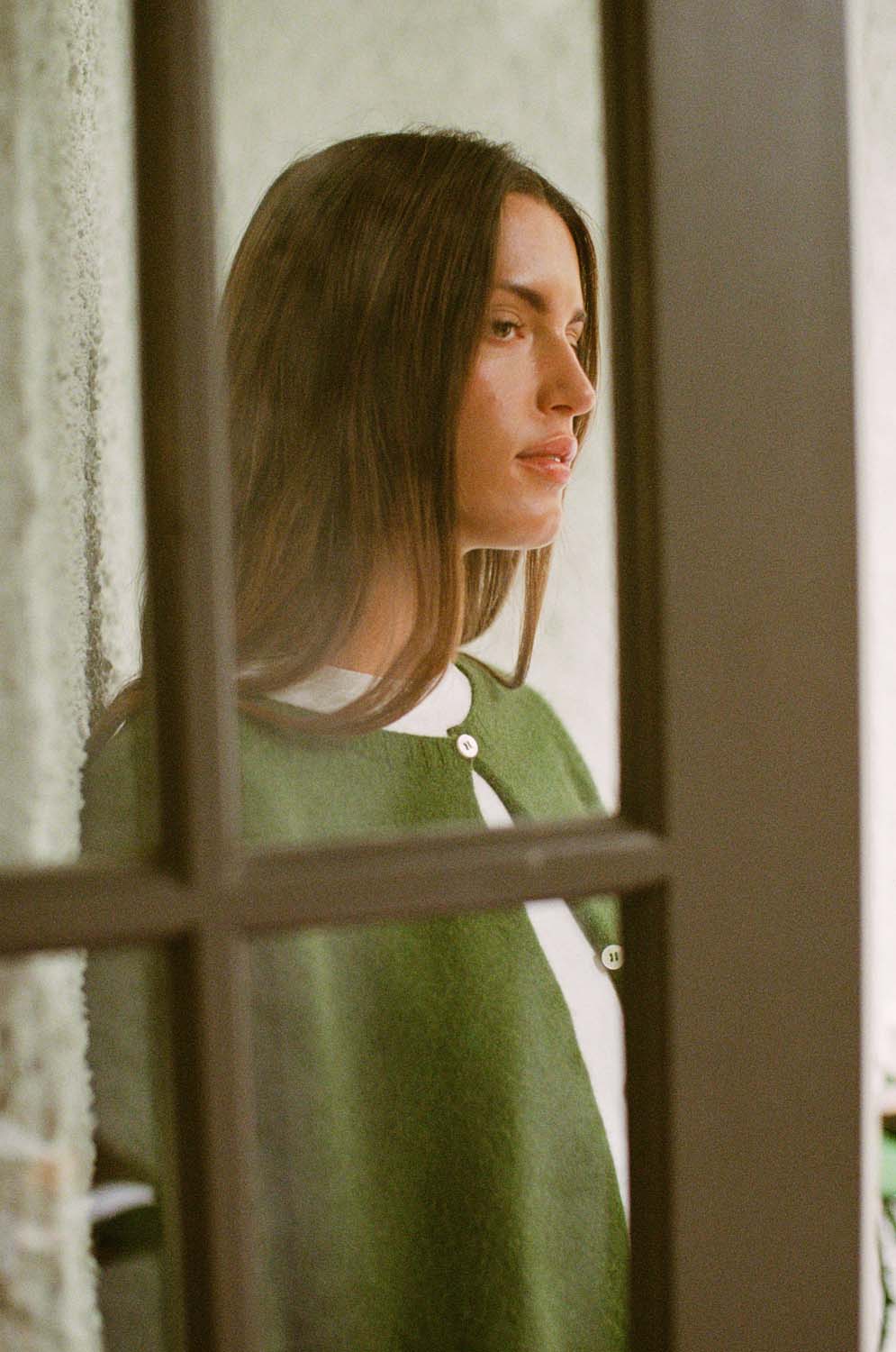 Dusk Cardigan in Herb Green