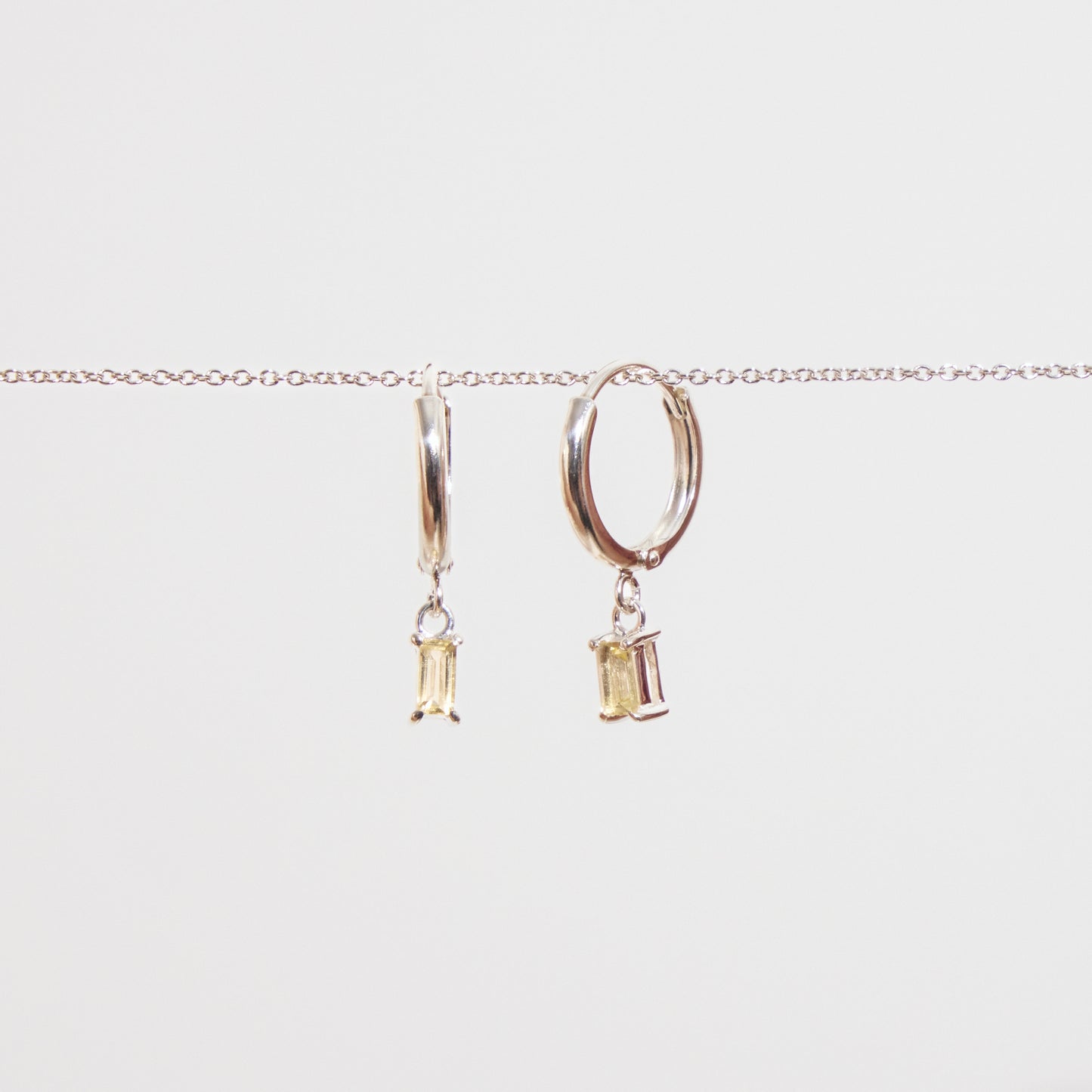 Scar Huggies in Silver & Citrine