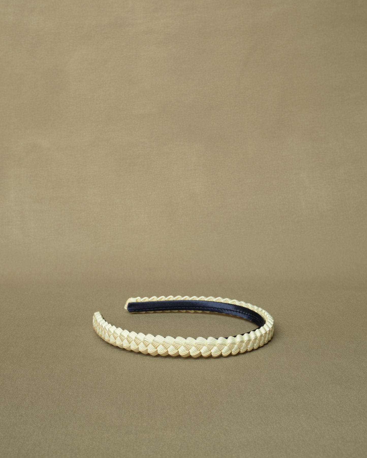 Braided Headband in Cream/Almond