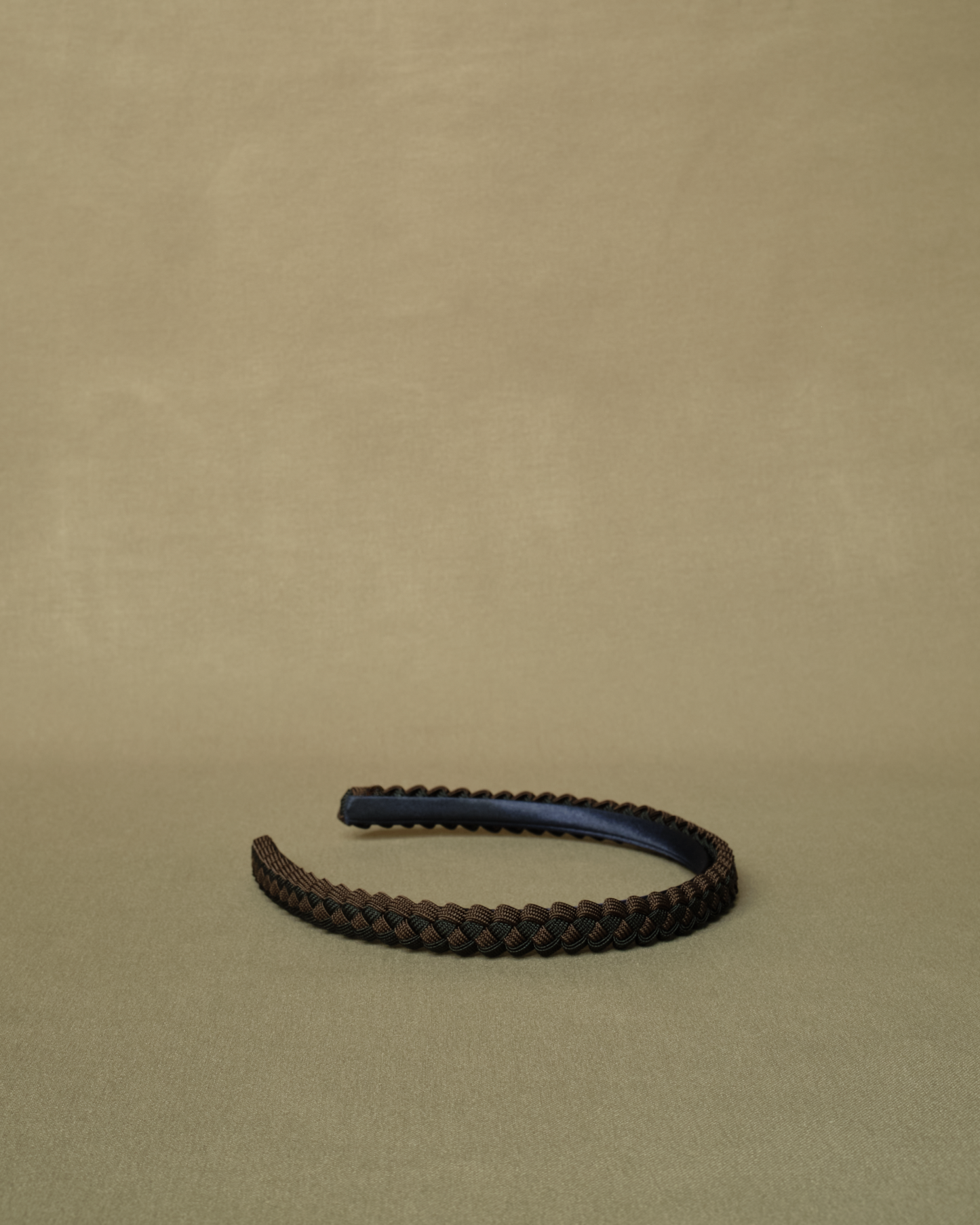 Braided Headband in Bean/Black