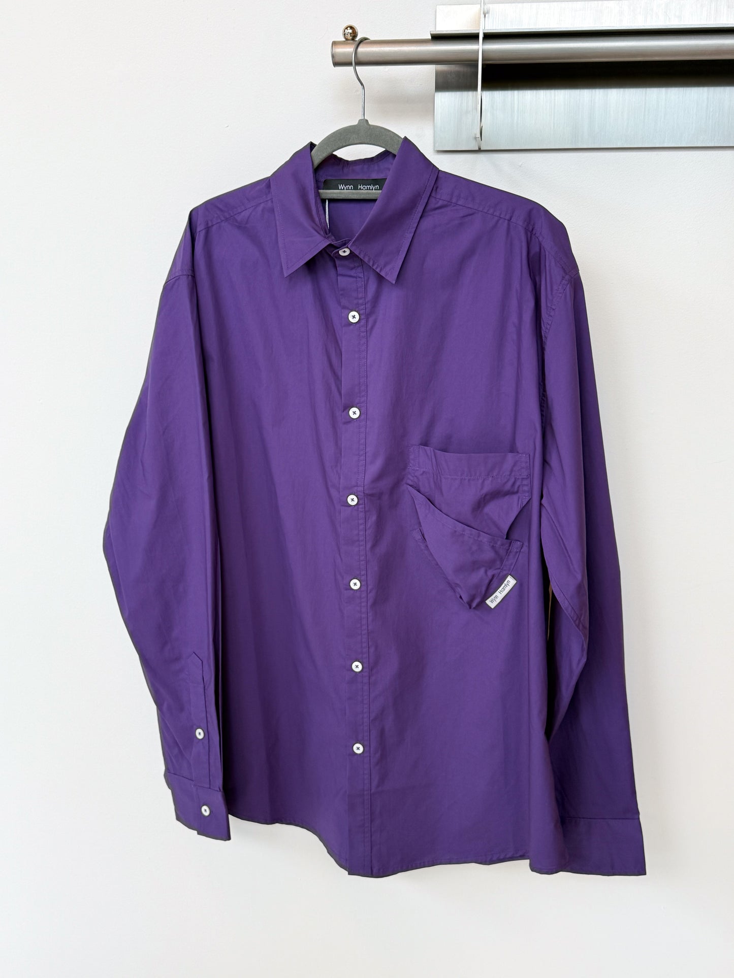 Twisted Pocket Shirt in Grape