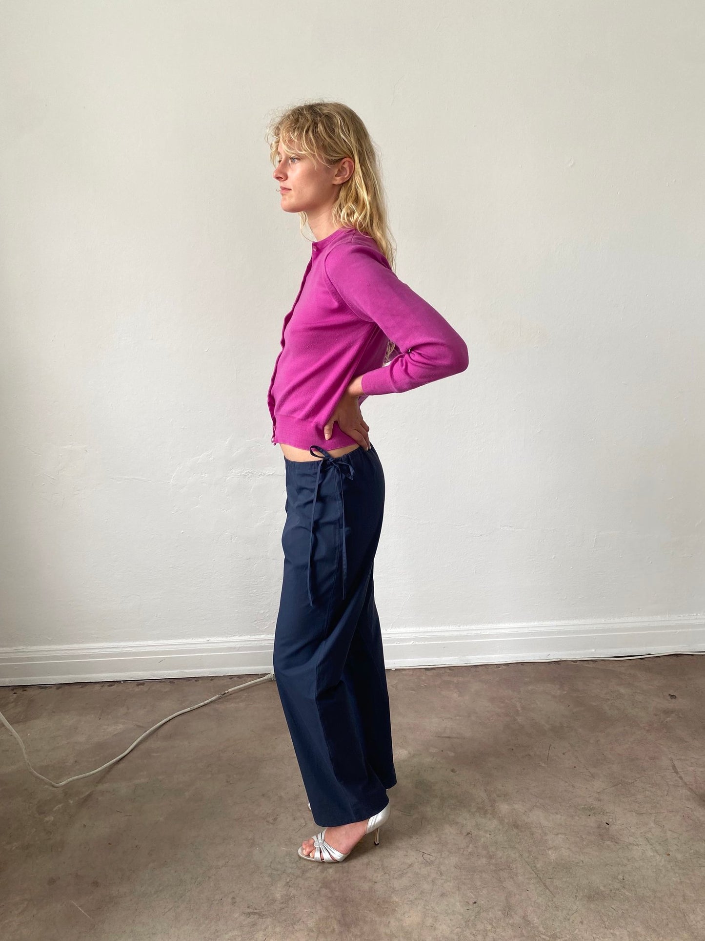 Tie Pants in Navy