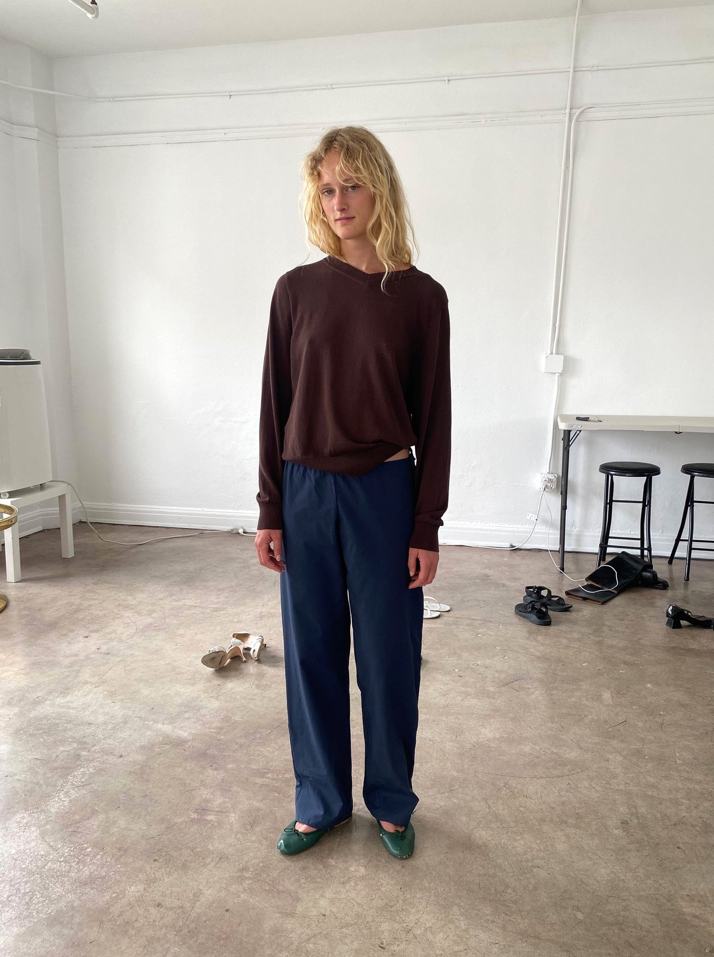 Tie Pants in Navy