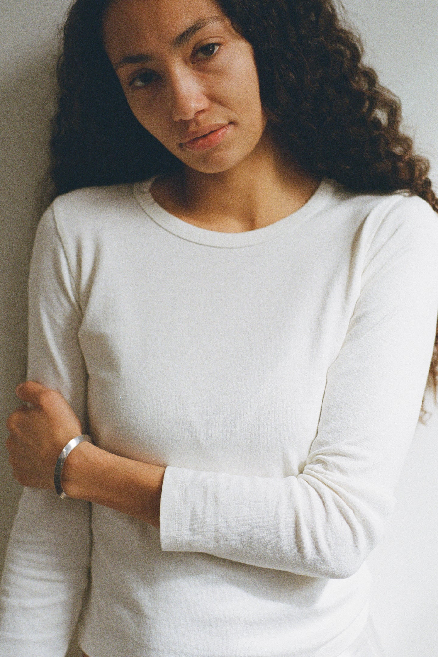 Longsleeve Mini Tee in Off White