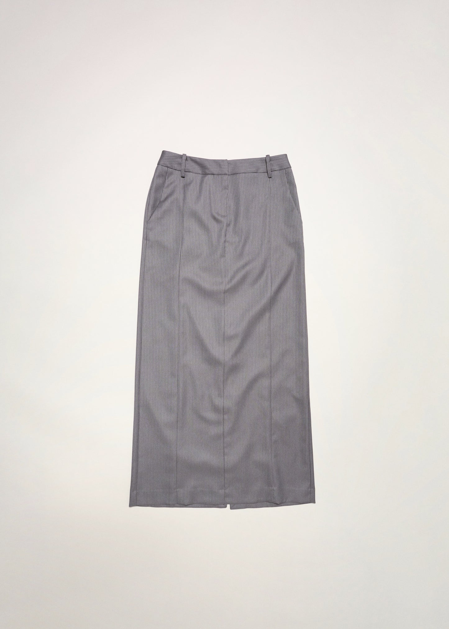 All-Day Maxi Skirt in Grey Pinstripe