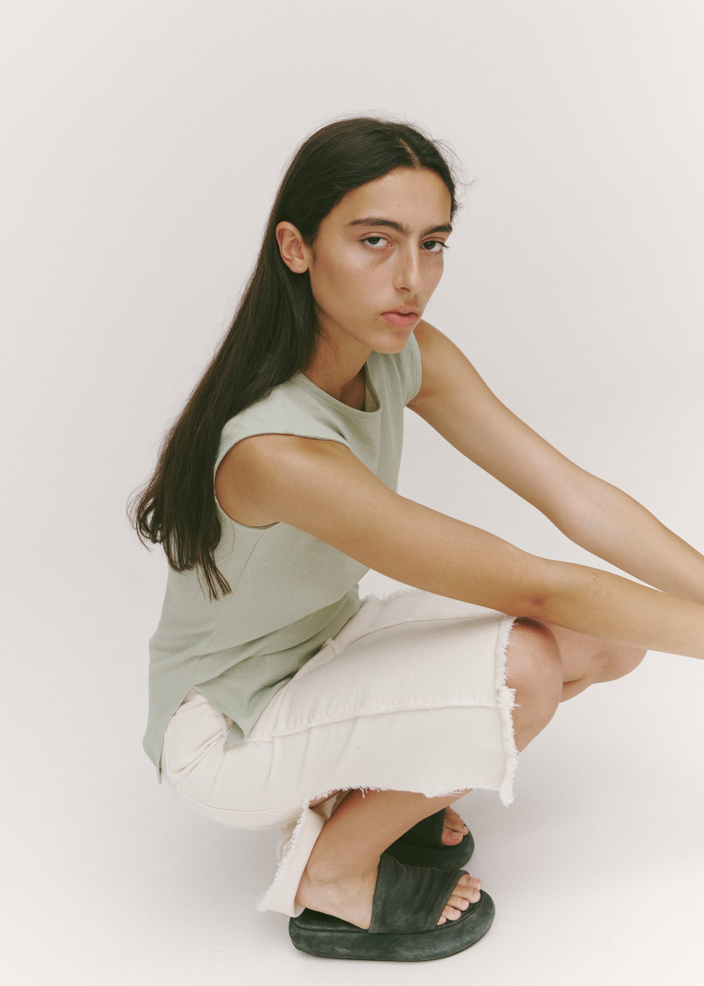 E-Meet Tank in Pale Green