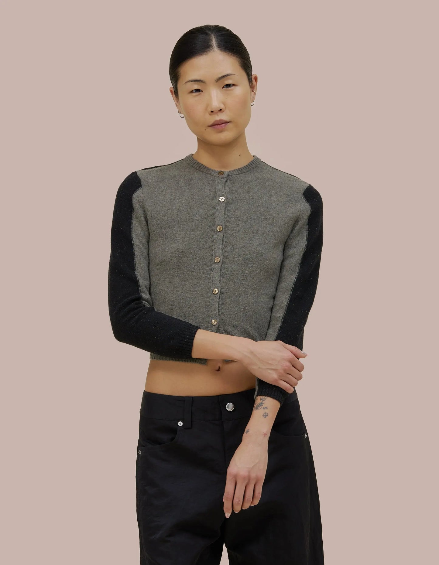 Racer Cardigan in Raven