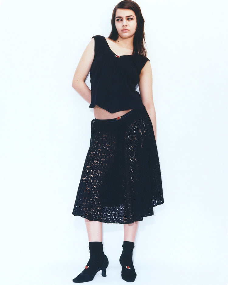 Odette Skirt in Black Lace