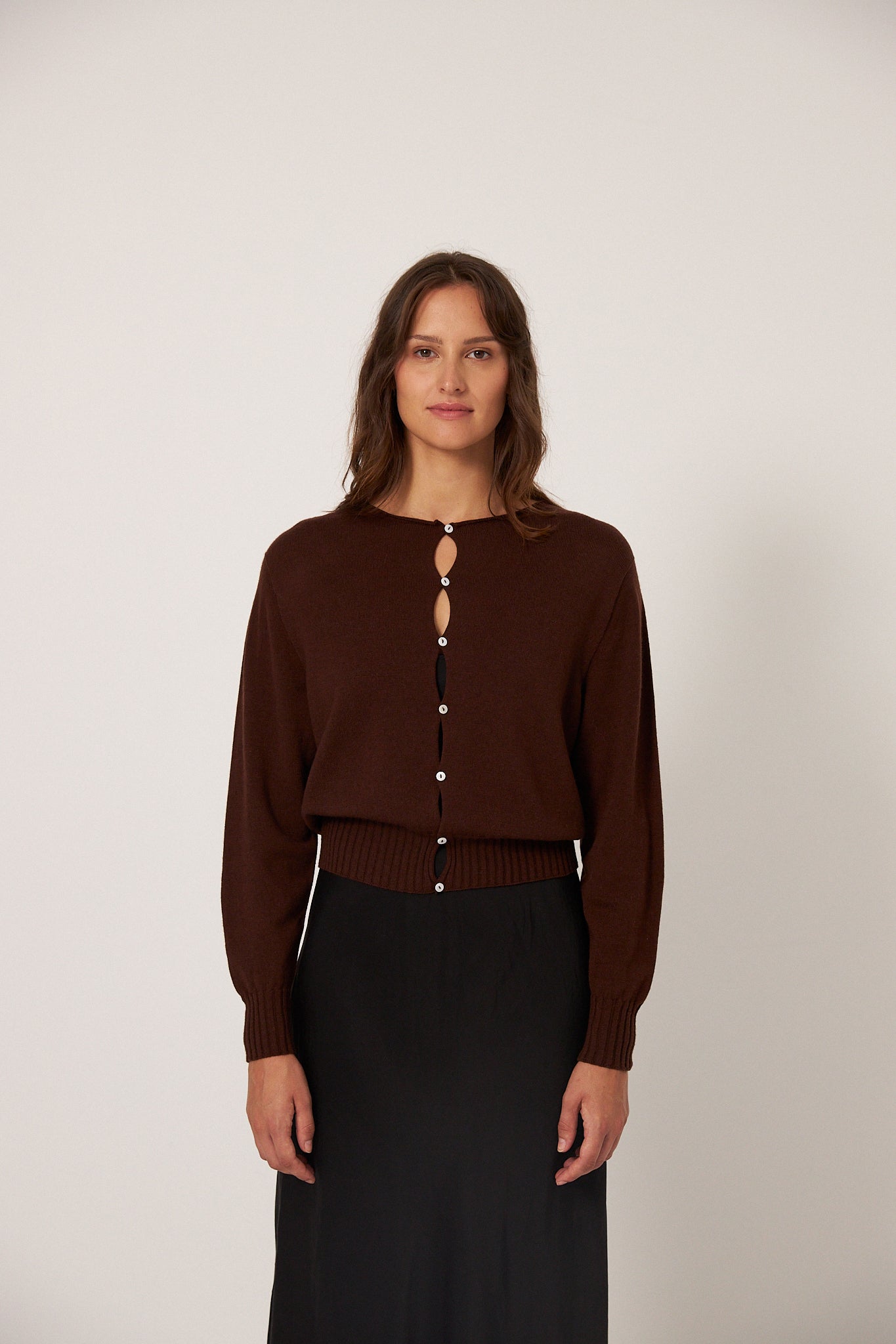 Annie Cardigan in Chestnut