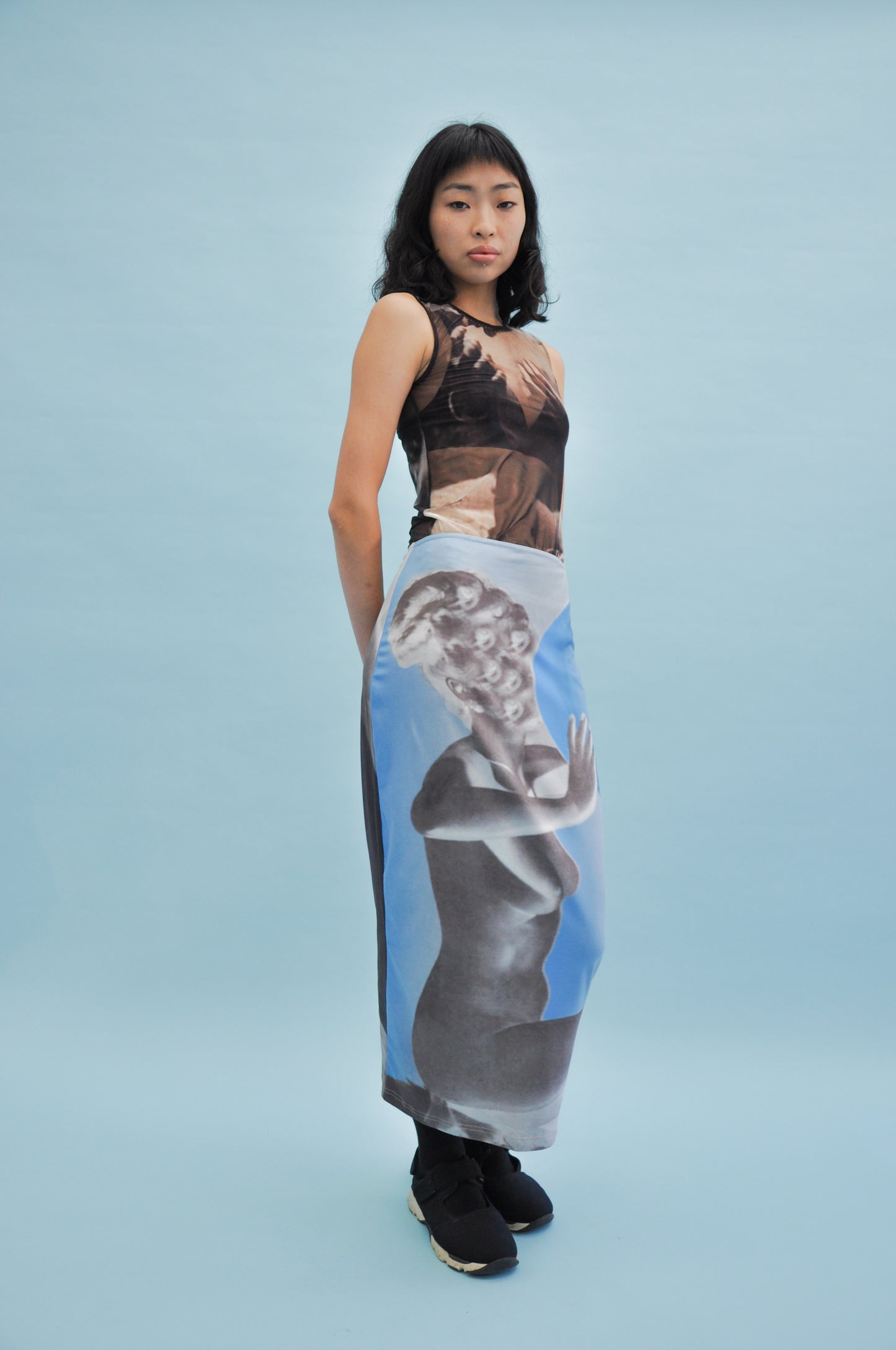 Sky Lagoon Jersey Ankle Skirt