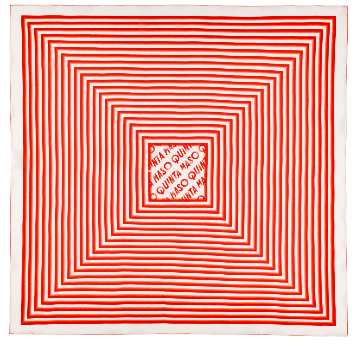II Quadrato Silk Scarf in Red and White