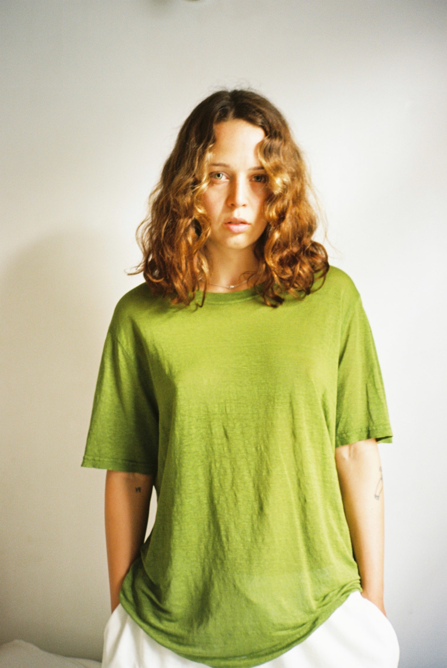 100% Hemp Tee in Moss