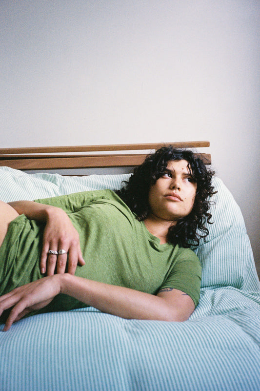 100% Hemp Tee in Moss