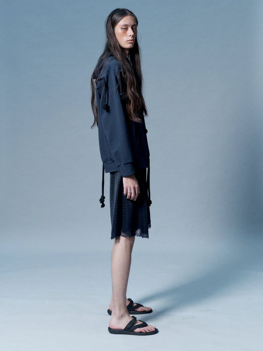 Rope Hoodie in Navy