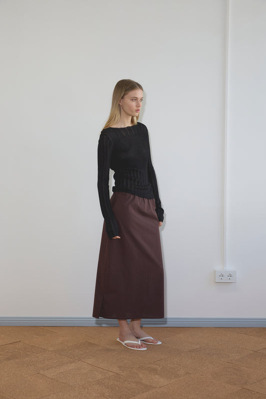 Mid Day Skirt in Umber