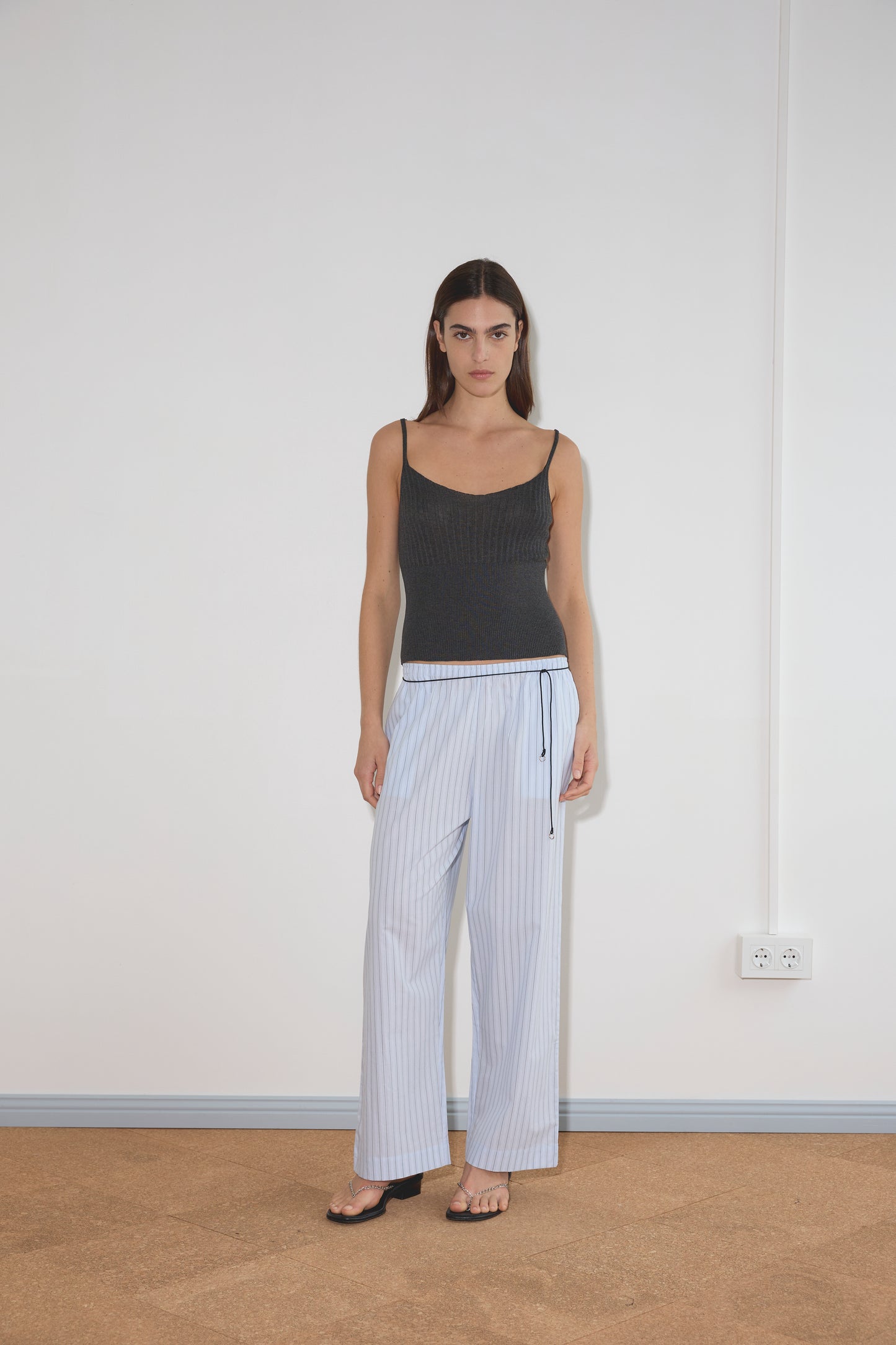 Ease Trouser in Mineral Stripe