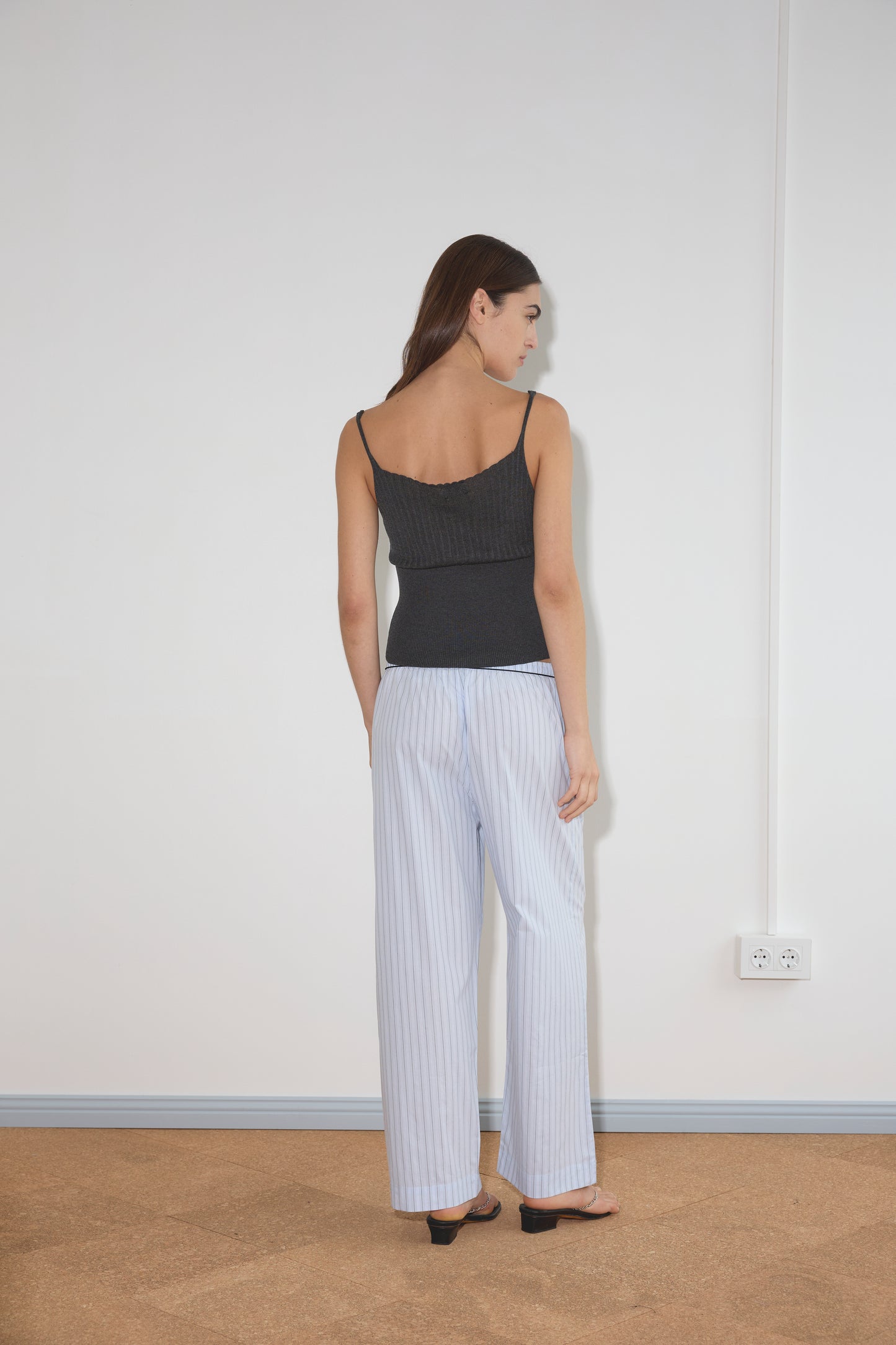 Ease Trouser in Mineral Stripe