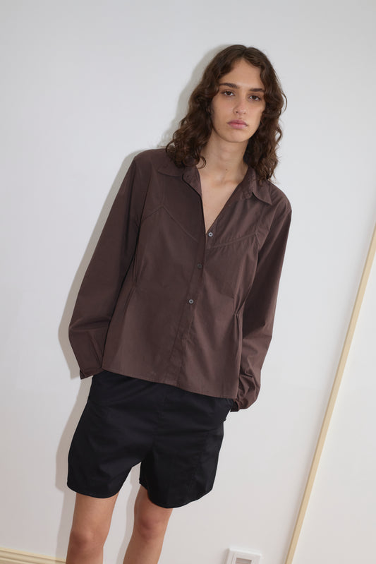 Cami Overshirt in Sepia
