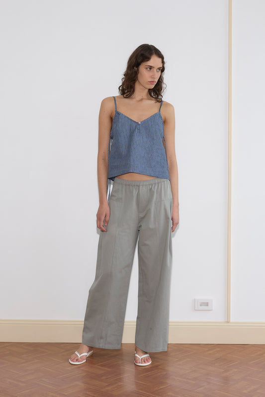 Pleat Pant in Sage Grey