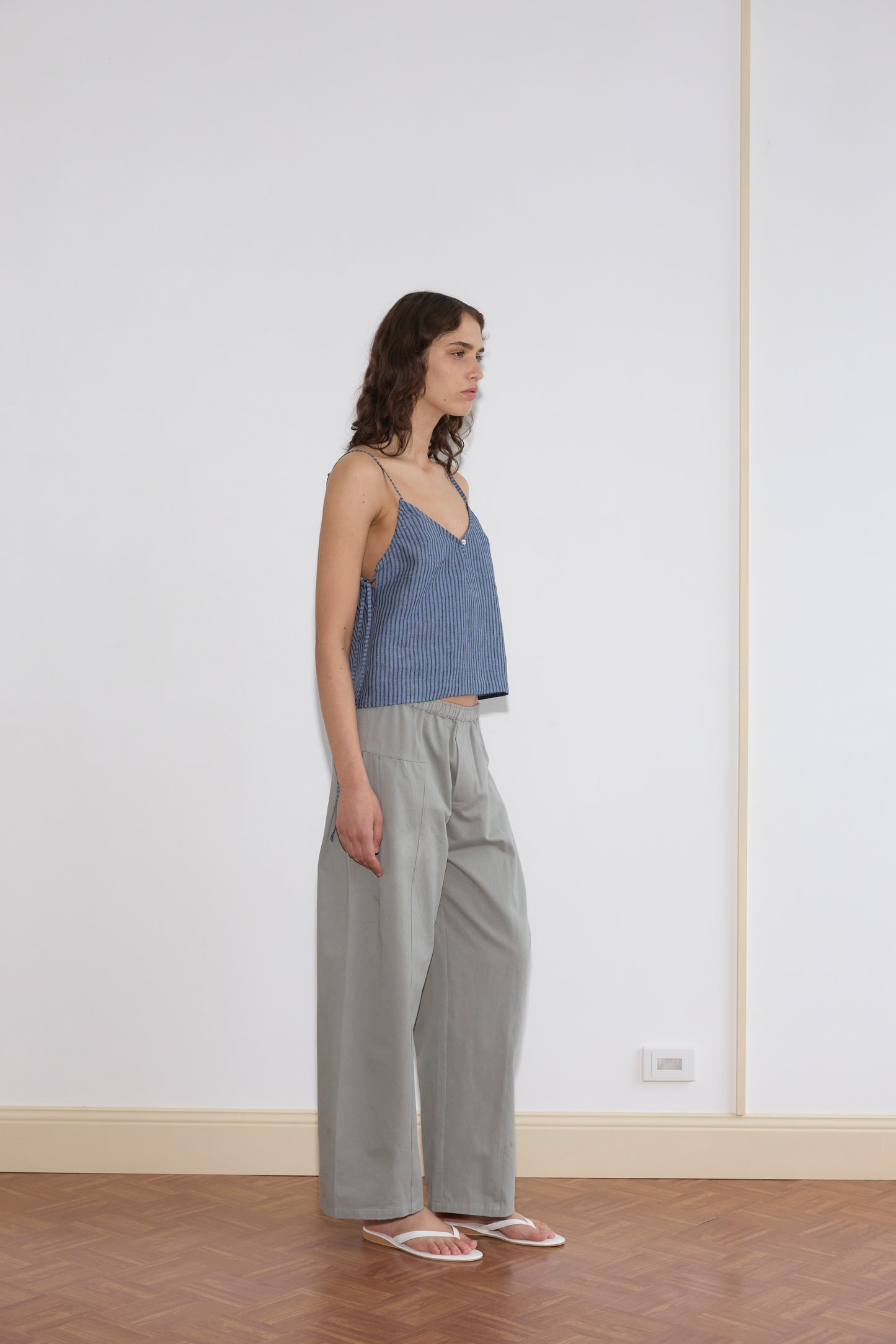 Pleat Pant in Sage Grey