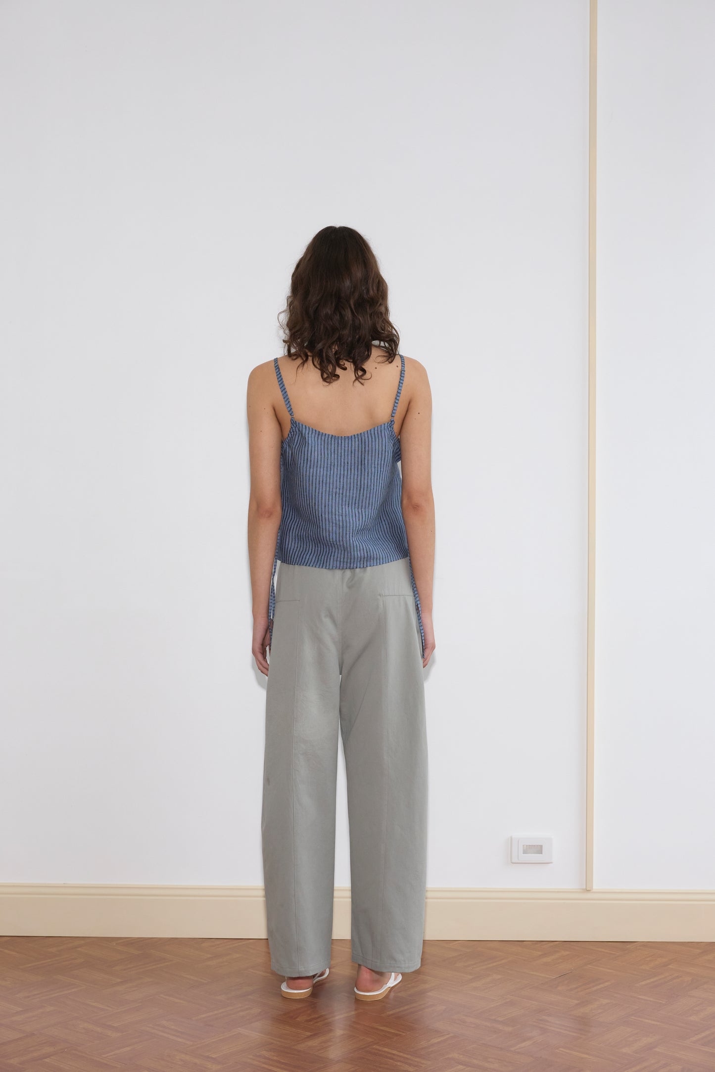Pleat Pant in Sage Grey