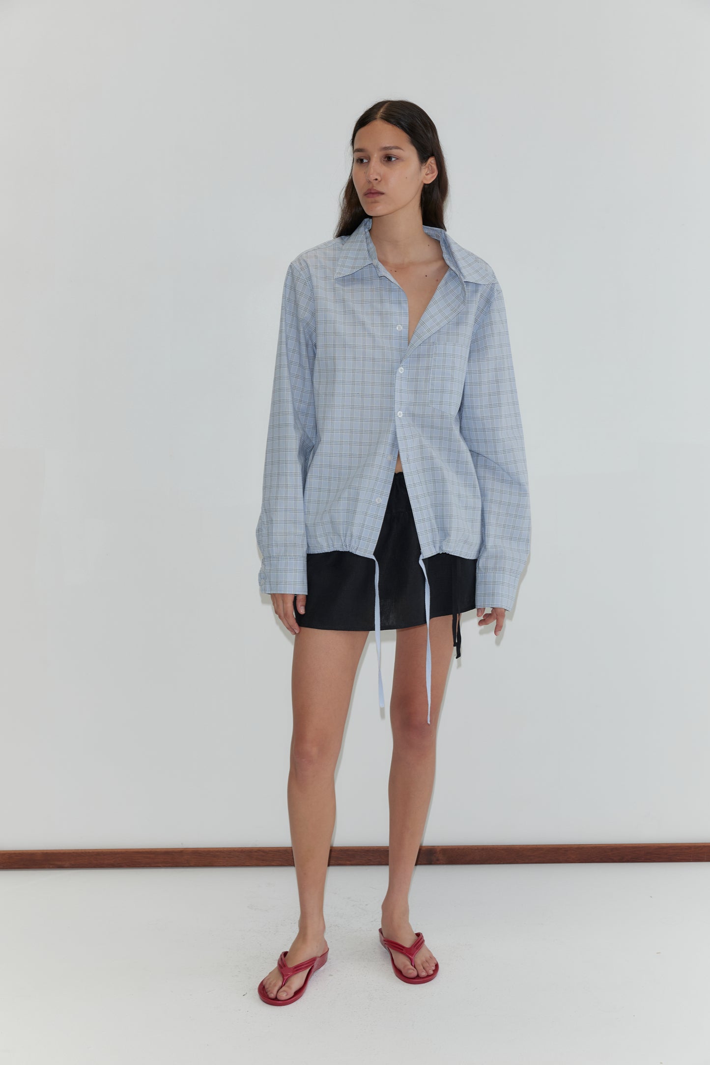 Stand Shirt in Powder Check