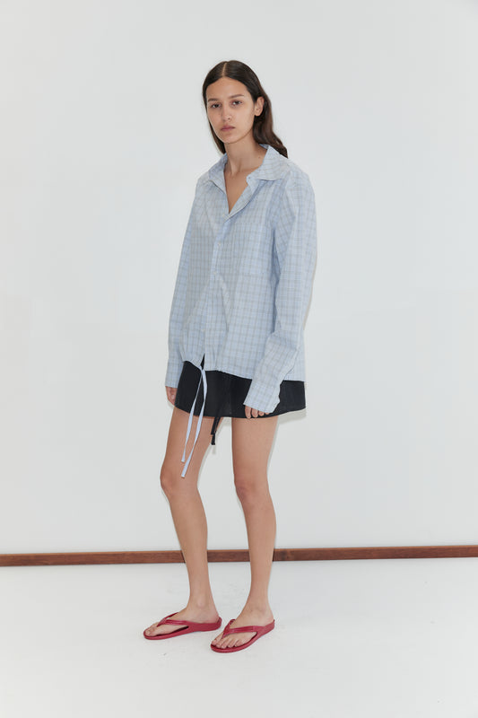 Stand Shirt in Powder Check