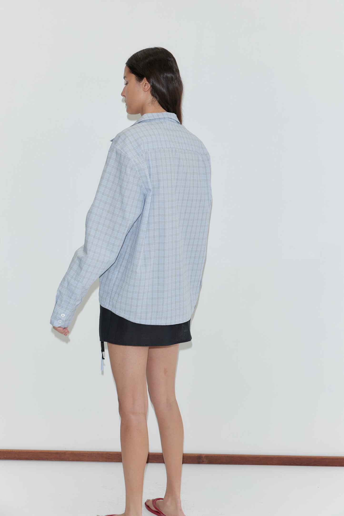 Stand Shirt in Powder Check