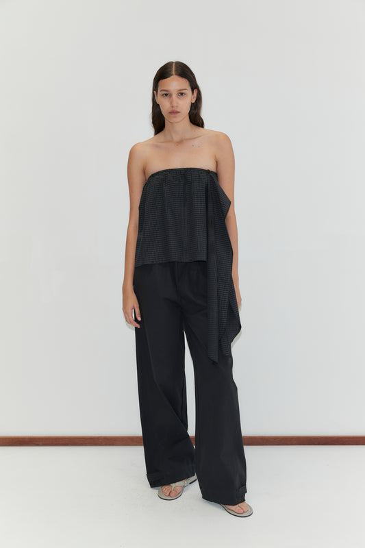Snap Tab Pant in Black