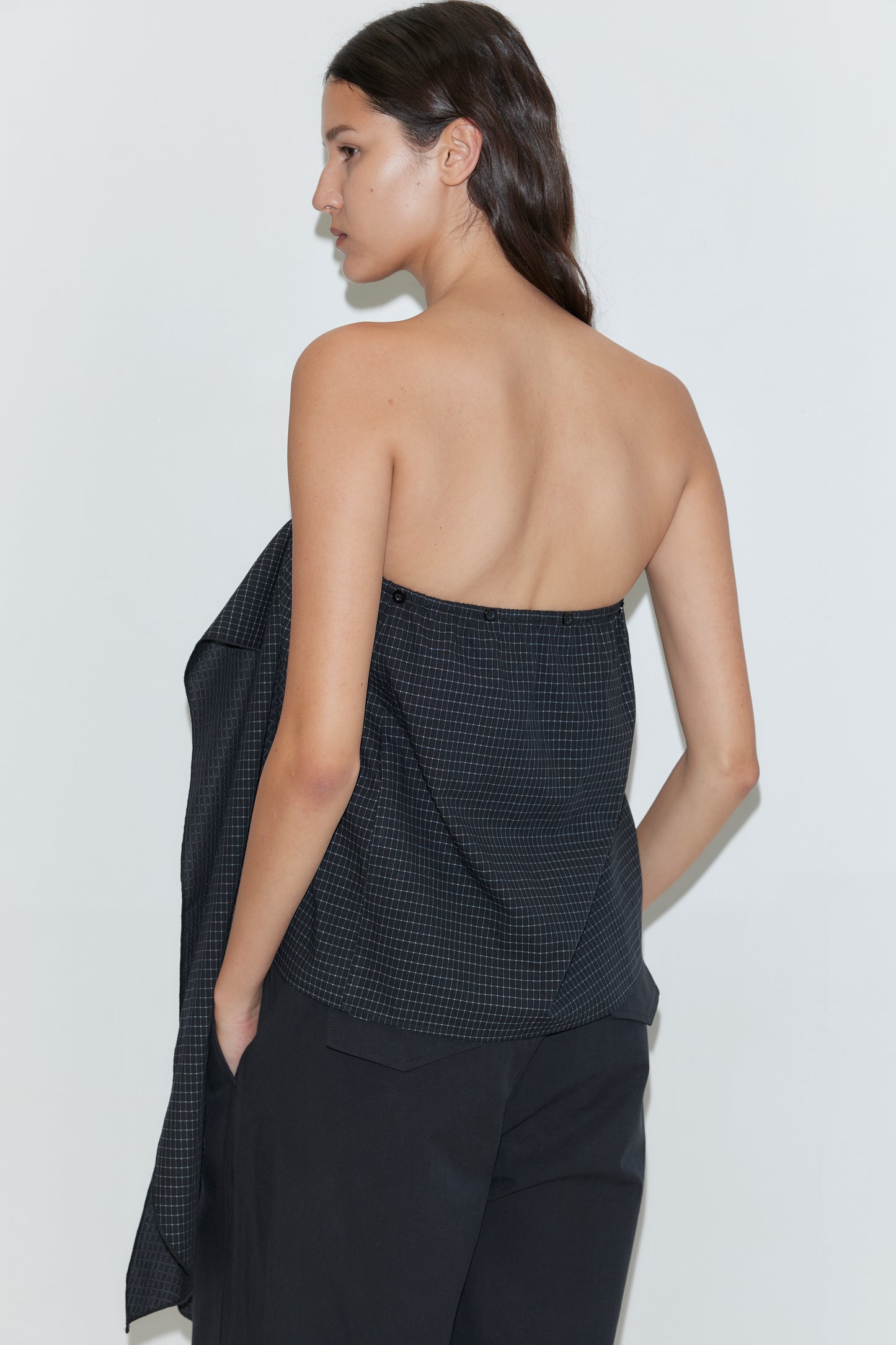 Snap Tab Pant in Black