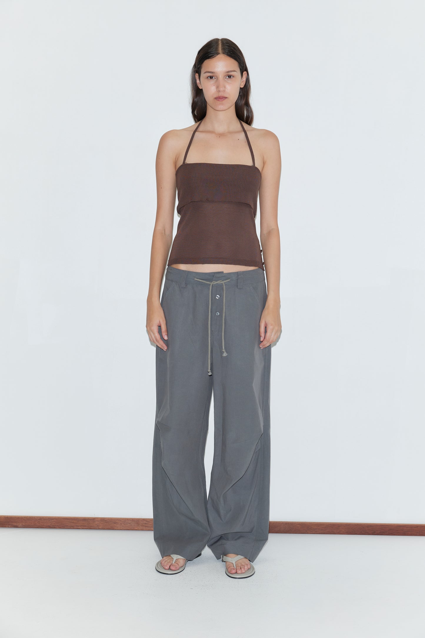 Panel Leg Pant in Charcoal