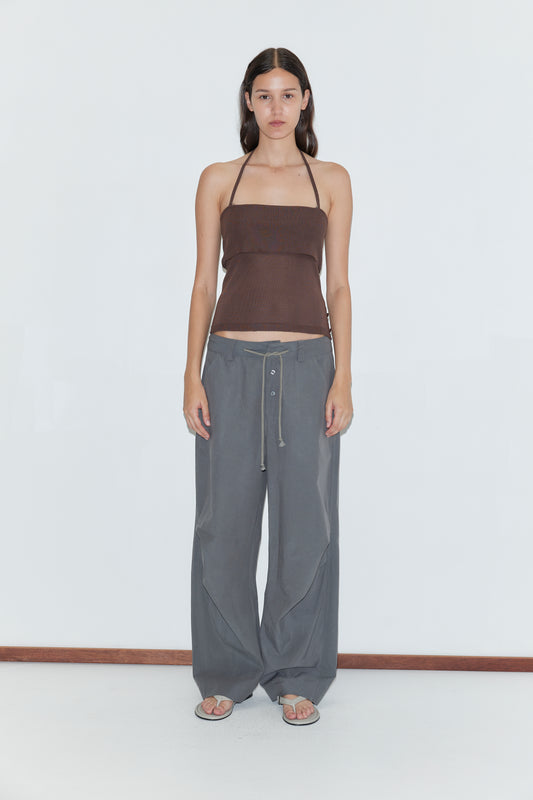 Panel Leg Pant in Charcoal