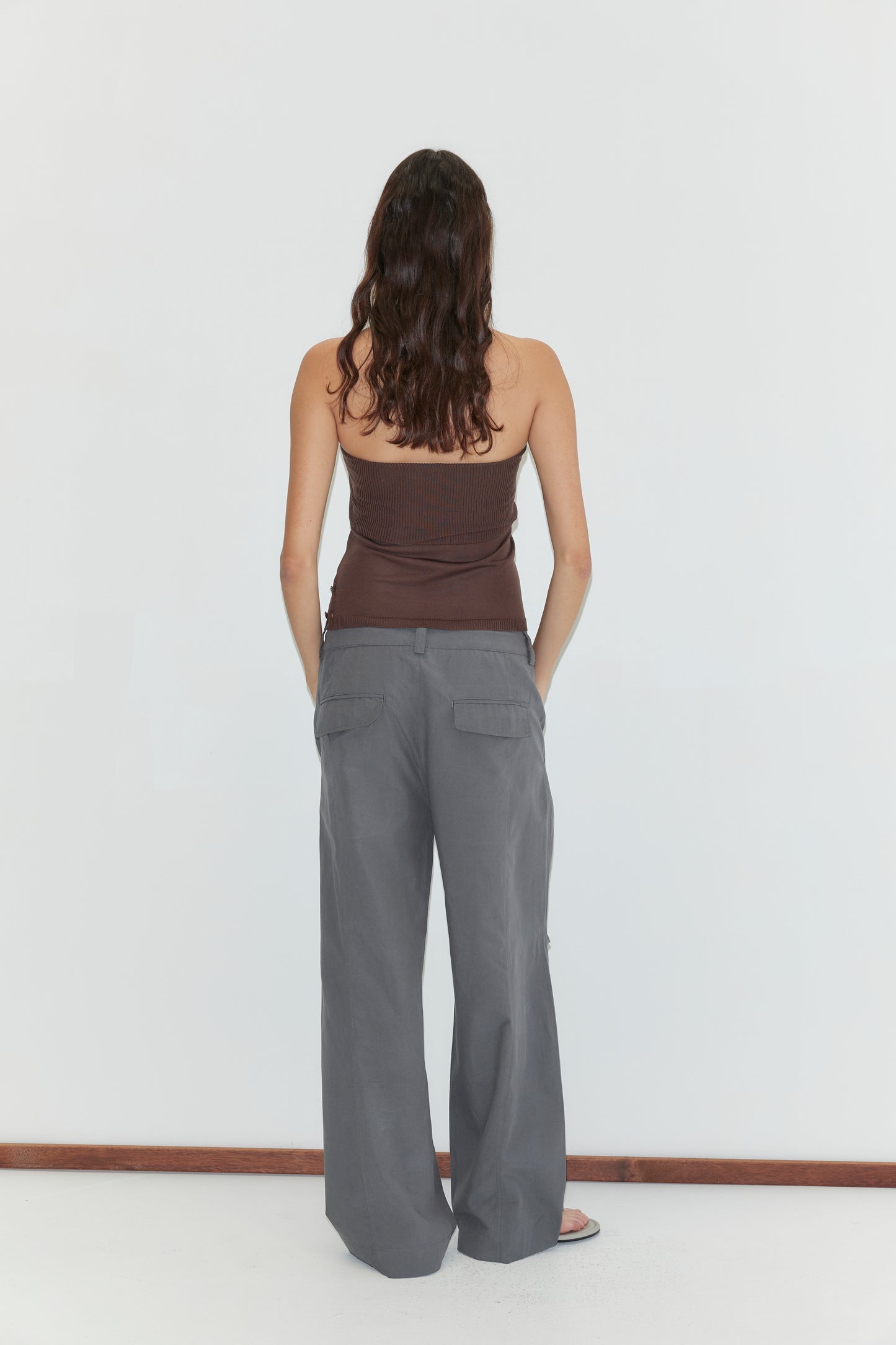 Panel Leg Pant in Charcoal
