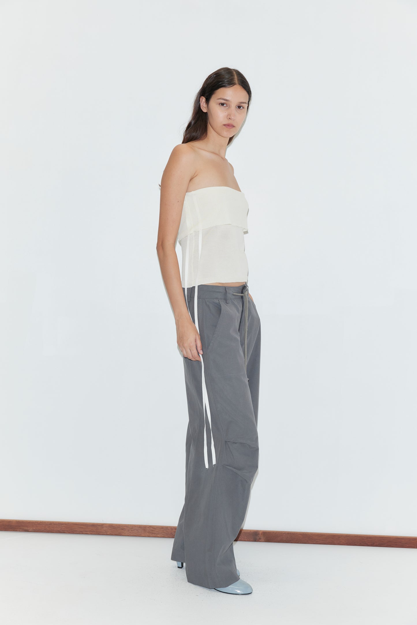 Panel Leg Pant in Charcoal