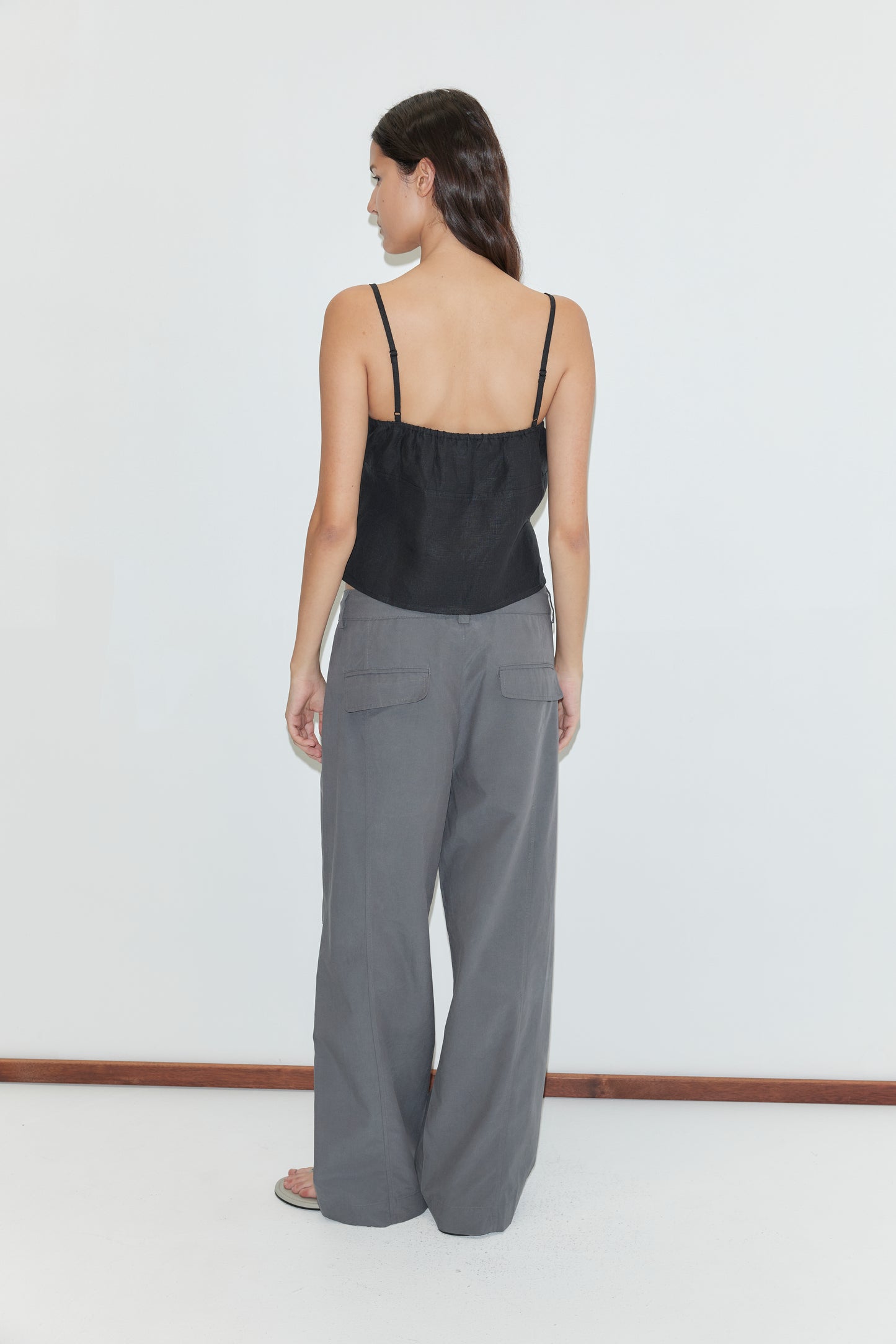 Panel Leg Pant in Charcoal
