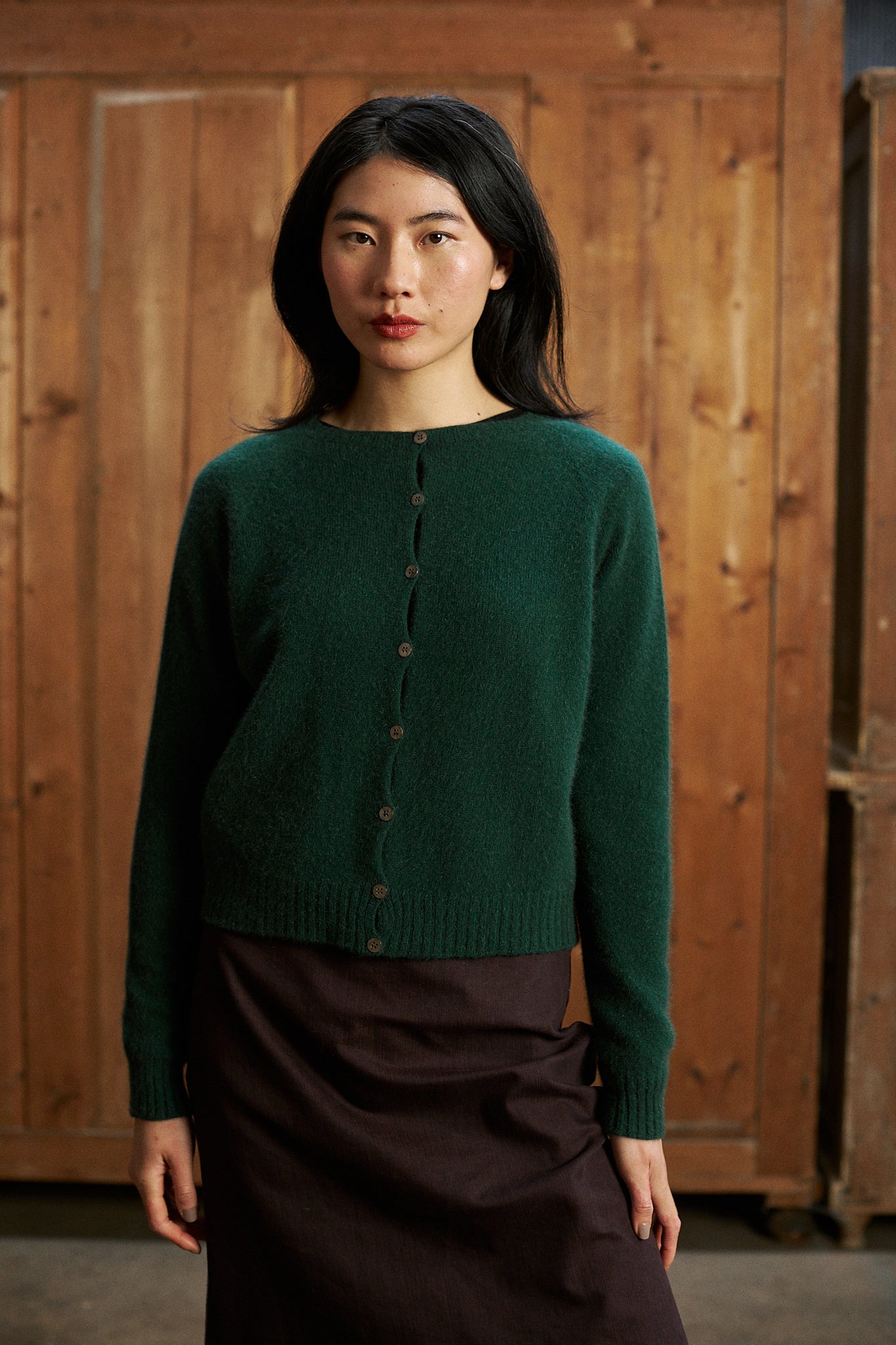 Dusk Cardigan in Verdant Green