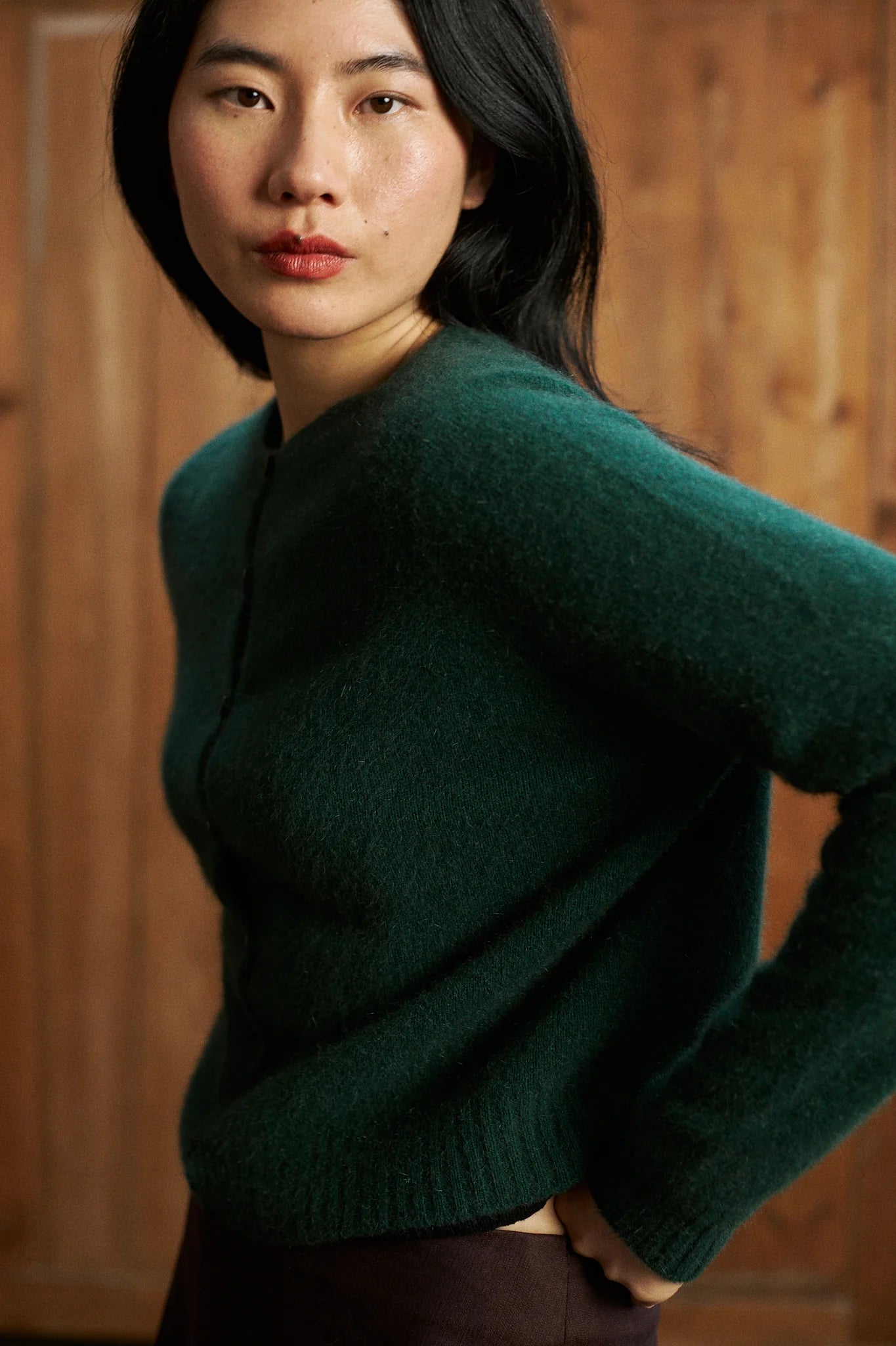 Dusk Cardigan in Verdant Green