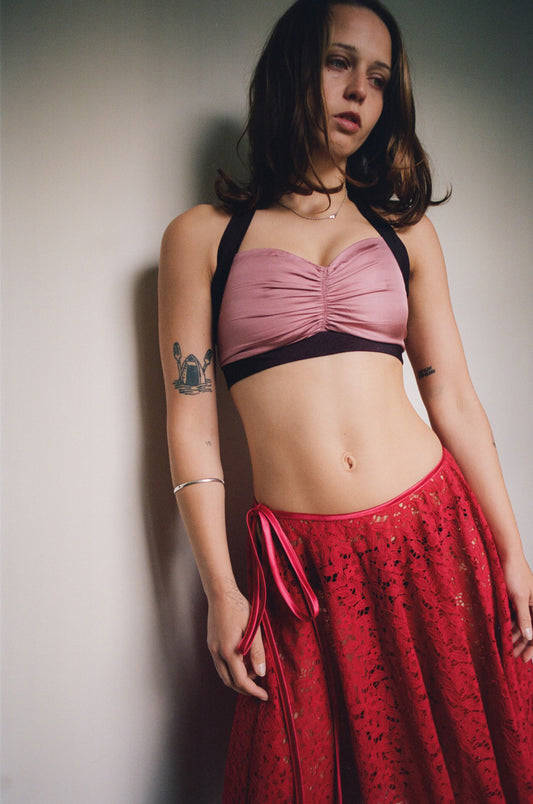 Odette Skirt in Scarlet Lace