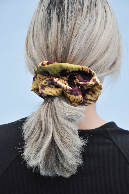 Scrunchie in Yellow, Green and Purple