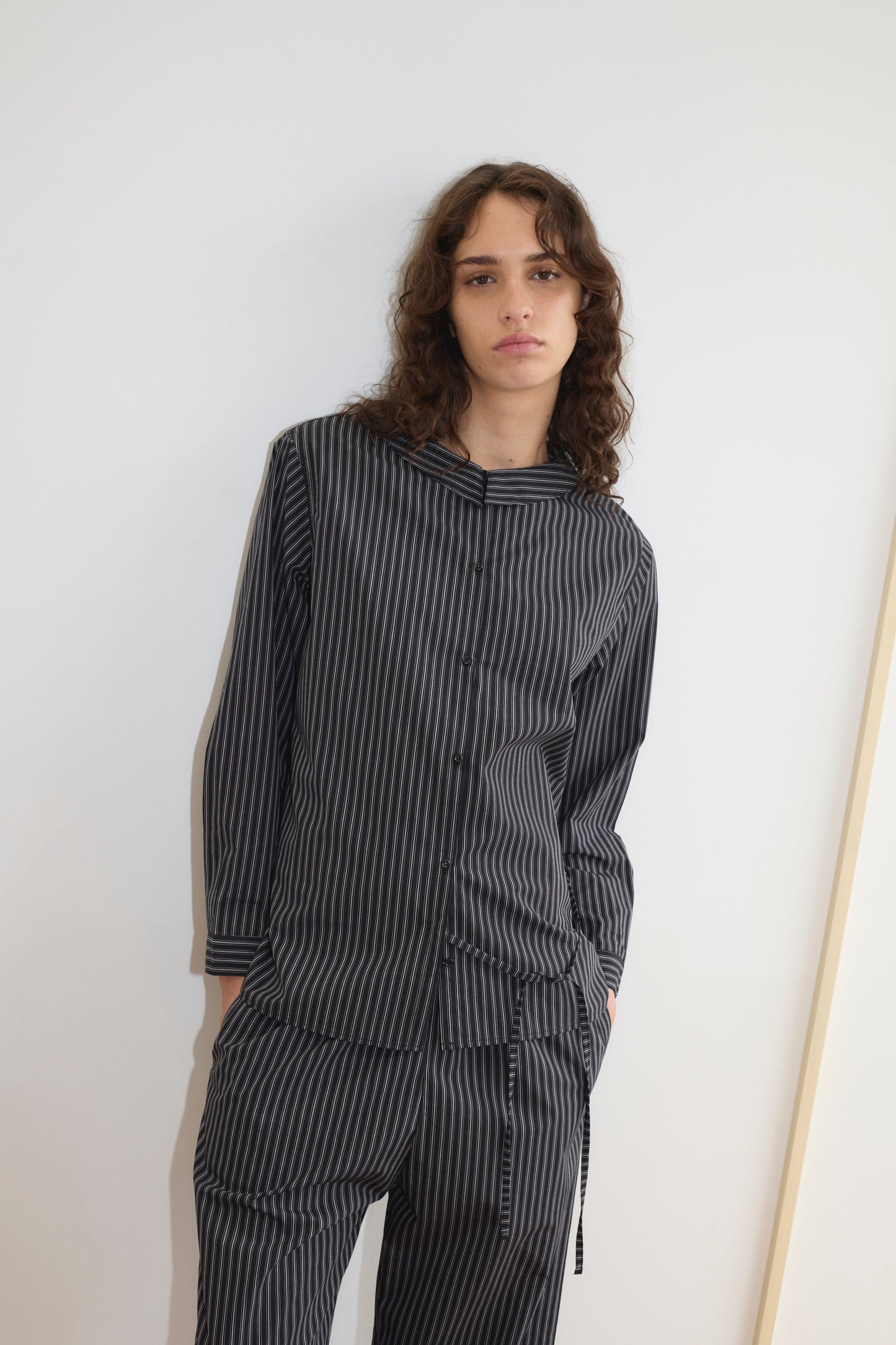 Left Shirt in Mono Stripe