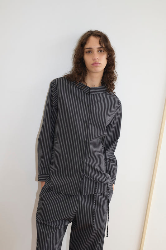 Left Shirt in Mono Stripe